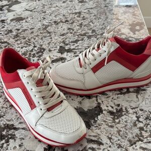Michael Kors Orange and White Women's Sneakers
